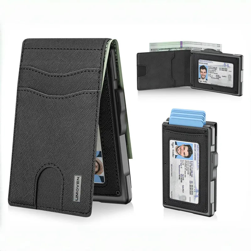 Instant Pop-Up Slim Metal Wallet with RFID Blocking Security