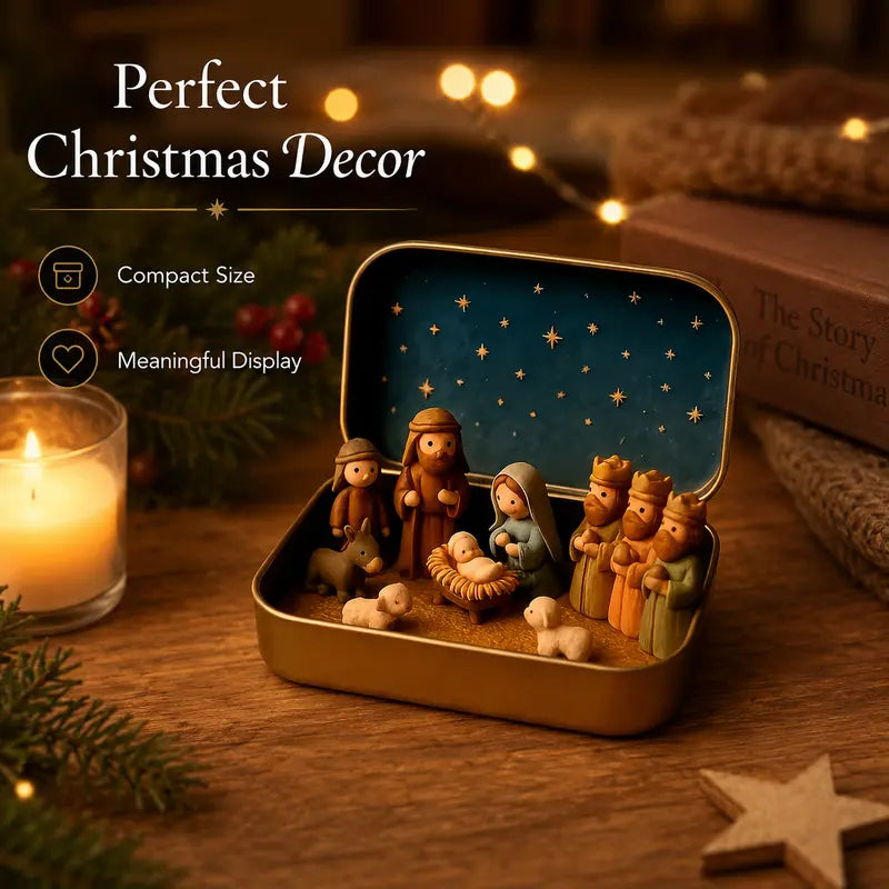 Portable Miniature Nativity Keepsake Set