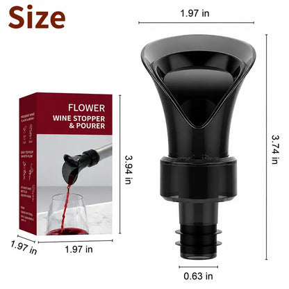 2-in-1 Petal Wine Pourer & Stopper: Drip-Free Aerator