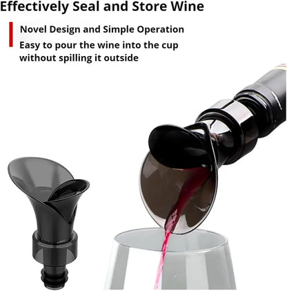2-in-1 Petal Wine Pourer & Stopper: Drip-Free Aerator