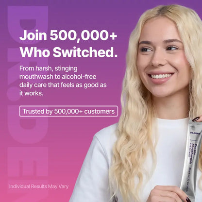 Instant Purple Teeth Whitening Mouthwash - Neutralize Yellow Tones in 30 Seconds