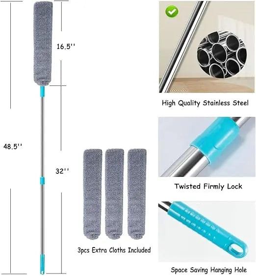 Effortless Gap Cleaning Under Low Furniture & High Places