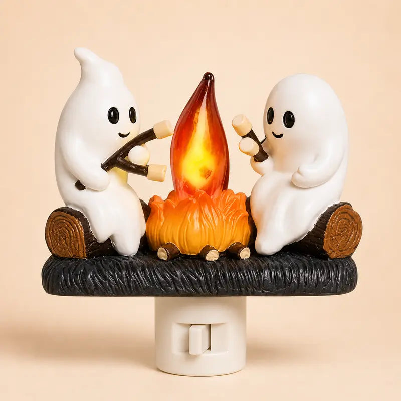 Ghost Campfire Night Light with Real Flickering Flame Effect