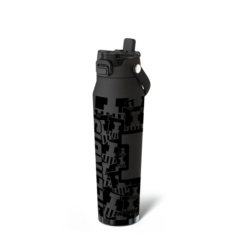 32oz Dual-Lid Insulated Stainless Steel Water Bottle — Sip & Chug in One