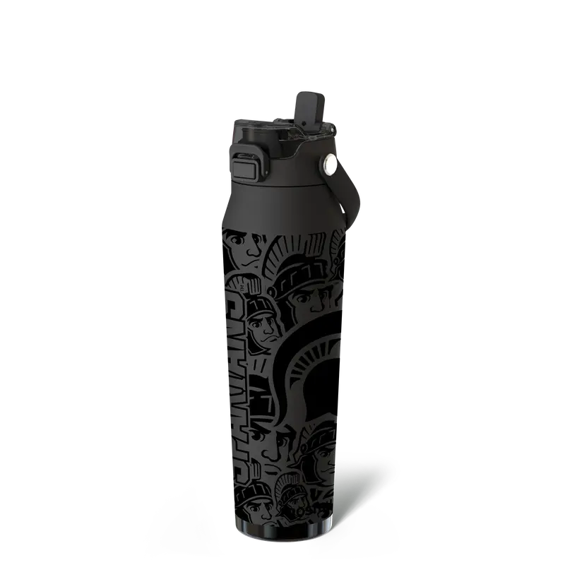 32oz Dual-Lid Insulated Stainless Steel Water Bottle — Sip & Chug in One