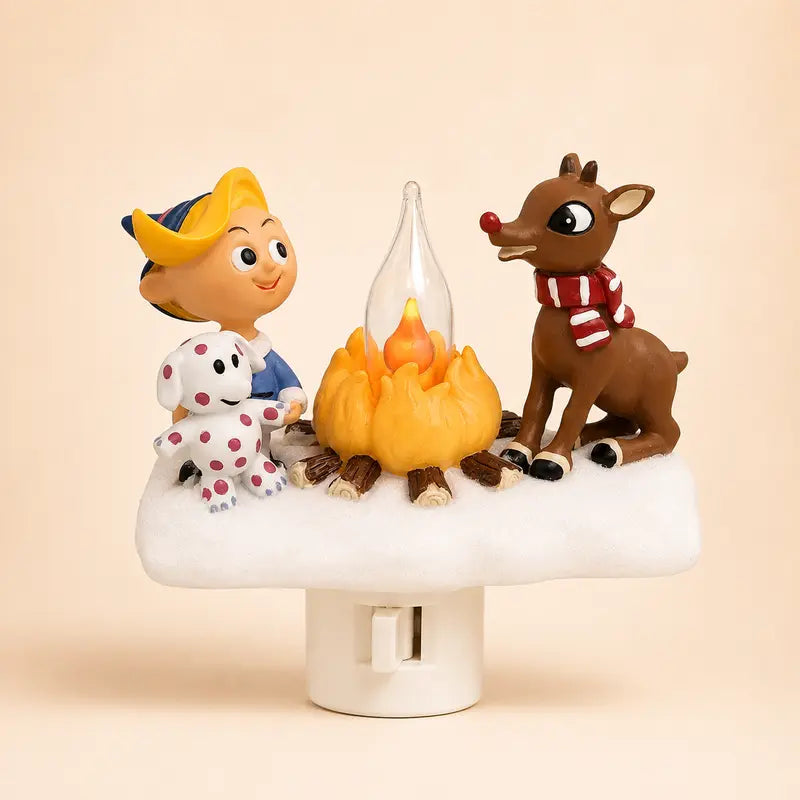 Ghost Campfire Night Light with Real Flickering Flame Effect