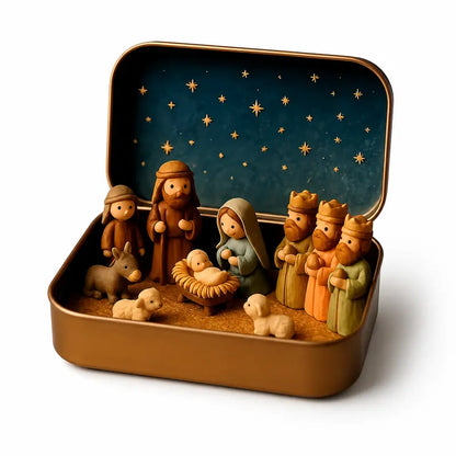Portable Miniature Nativity Keepsake Set