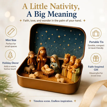 Portable Miniature Nativity Keepsake Set