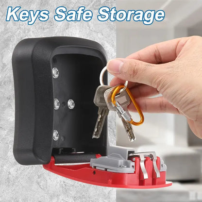 Heavy-Duty Weatherproof Key Lock Box with Resettable 4-Digit Combination