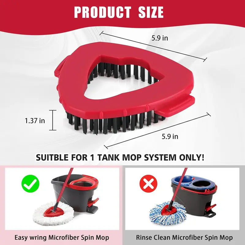 Microfiber Spin Mop Refill & Heavy Duty Scrub Brush Set