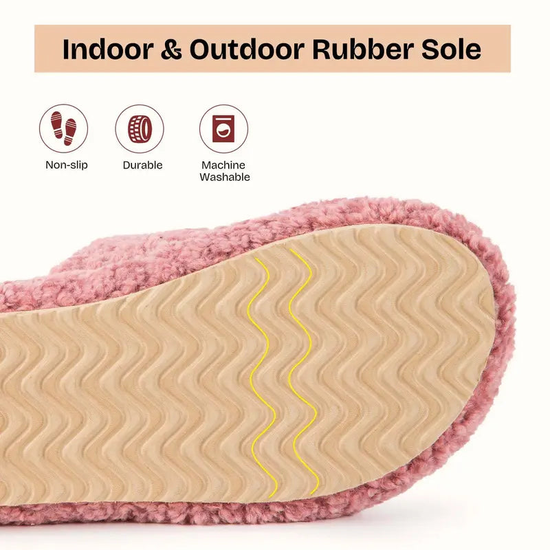 Ultra-Soft Cloud Plush Slippers with Non-Slip Support