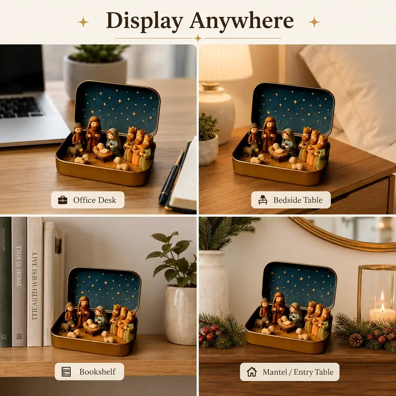 Portable Miniature Nativity Keepsake Set