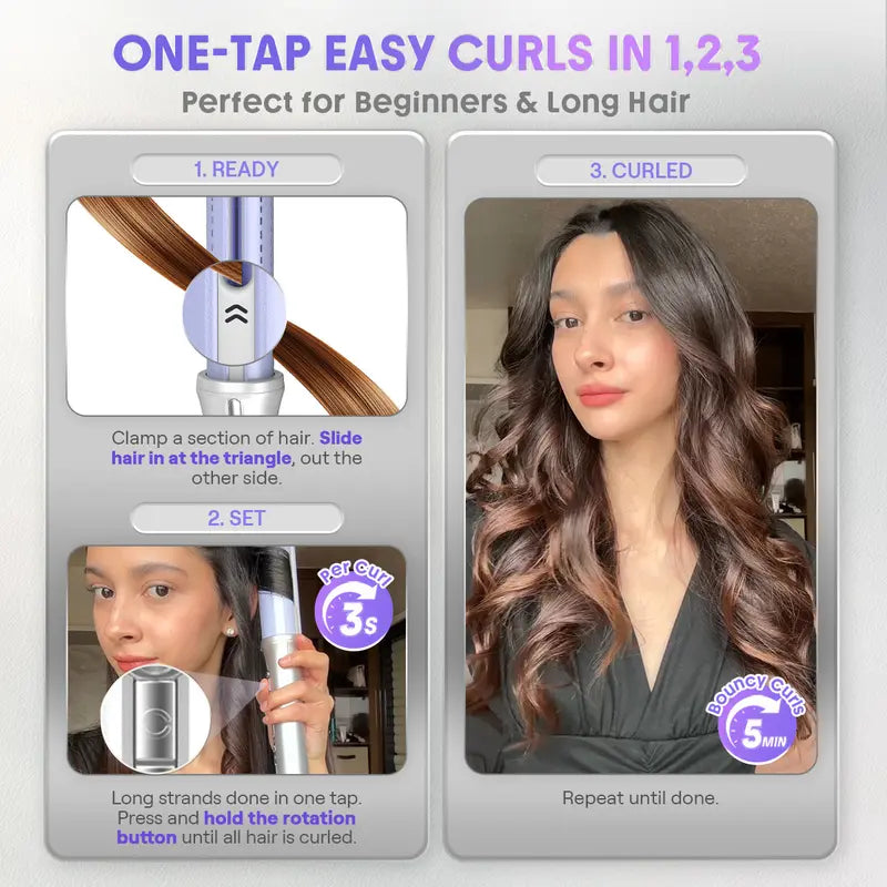 Effortless Curls in Seconds with Airflow Auto-Rotating Styler