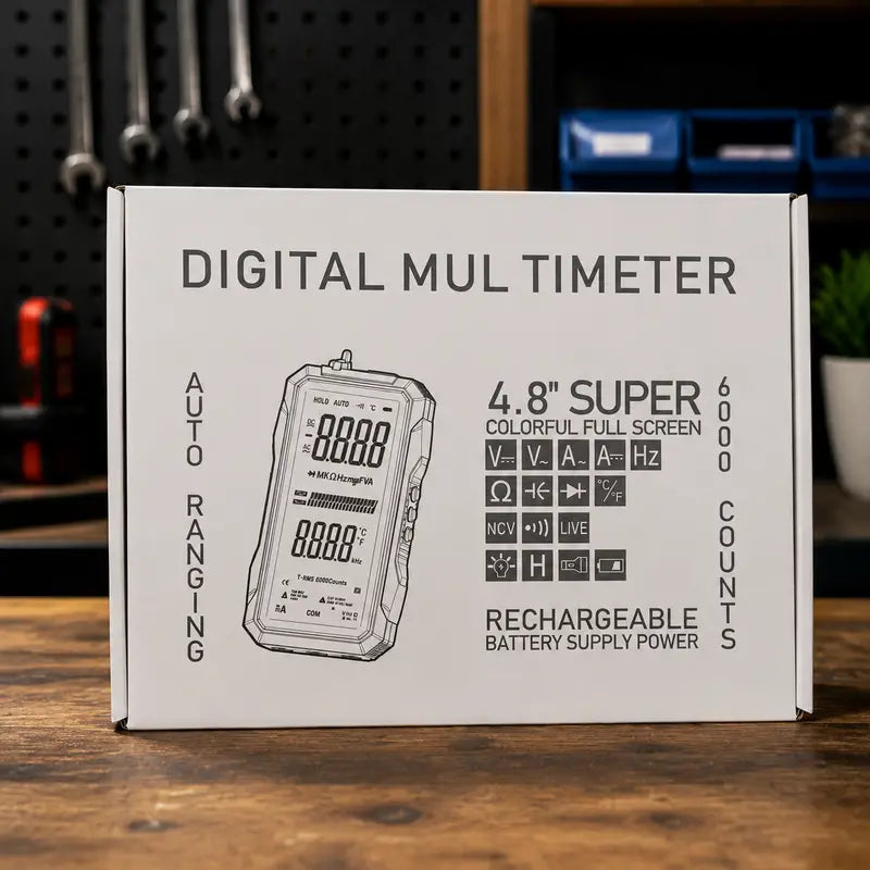 Smart Digital Multimeter with True RMS & Rechargeable Display