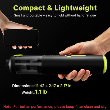 2-in-1 Cordless Car Vacuum & Air Duster with 20000Pa Suction