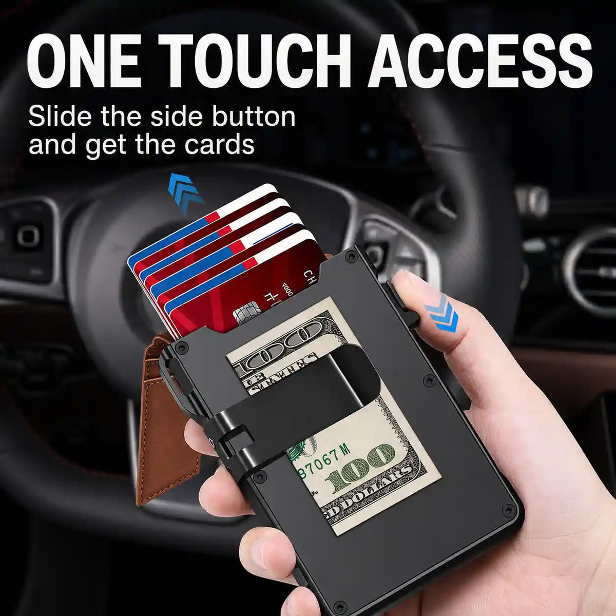 Pop-Up RFID Blocking Minimalist Leather Wallet